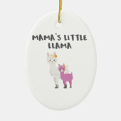 Niedlich Little Llama Geschenk Mamas Little Llama Keramik Ornament (Vorne)