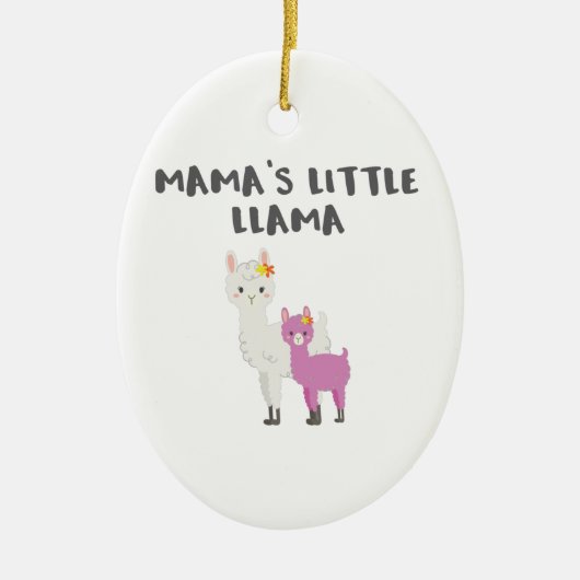 Niedlich Little Llama Geschenk Mamas Little Llama Keramik Ornament (Vorne)