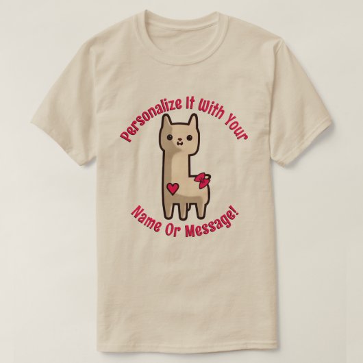 Niedlich Little Llama T - Shirt (Design vorne)
