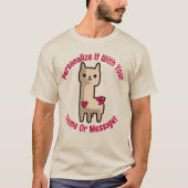 Niedlich Little Llama T - Shirt (Vorderseite)
