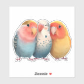 Niedlich Little Lovebirds Aufkleber (Blatt)