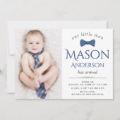 Niedlich Little Man | Junge Foto Geburtserklärung Ankündigung (Vorderseite)