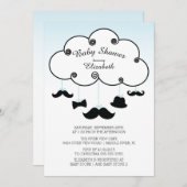 Niedlich Little Man Mustache Kinderdusche Einladun Einladung (Vorne/Hinten)