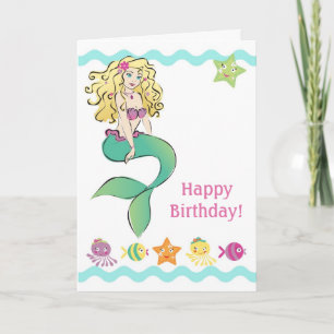 Niedlich Little Mermaid Karte