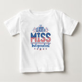 Niedlich Little Miss Independence 4. Juli Baby T-shirt (Vorderseite)