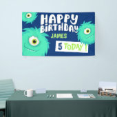 Niedlich Little Monster Blue Banner (Messeveranstaltung)