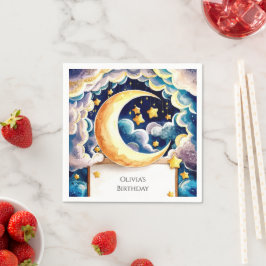 Niedlich Little Moon Geburtstag Serviette