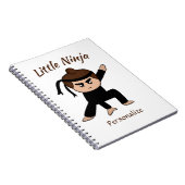 Niedlich Little Ninja Boy Cartoon Personalisiert Notizblock (Rechte Seite)