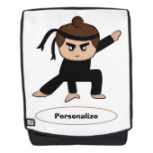 Niedlich Little Ninja Boy Kids personalisieren Rucksack (Vorderseite)