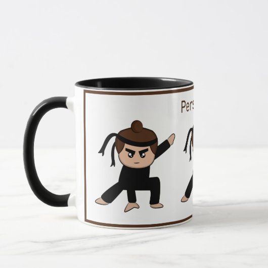 Niedlich Little Ninja Boy Tee Kaffee Tasse (Links)