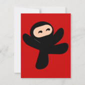 Niedlich Little Ninjas Einladung (Rückseite)