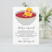 Niedlich Little Nugget Chicken Nugget Girl Babydus Dankeskarte (Stehend Vorderseite)