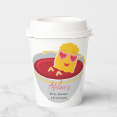 Niedlich Little Nugget Chicken Nugget Girl Babydus Pappbecher (Rückseite)