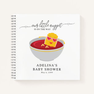 Niedlich Little Nugget Girl Baby Shower Gästebuch Notizblock