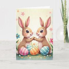 Niedlich Little Oaster Bunnies Feiertagskarte