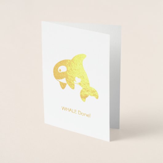 Niedlich Little Orca - Wal (gut) Fertig Folienkarte (Vorderseite)