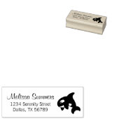 Niedlich Little Orca Whale-Adresse Gummistempel (Stempel)