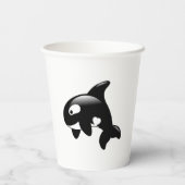 Niedlich Little Orca Whale Pappbecher (Rückseite)