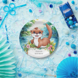 Niedlich Little Otter Geburtstag Pappteller