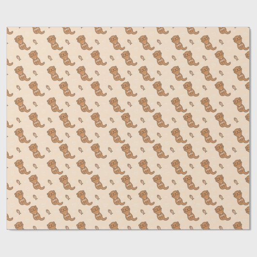 Niedlich Little Otter Geschenkpapier (Flach)