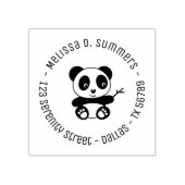 Niedlich Little Panda Bamboo Runde Rede 4 Gummistempel (Prägung)