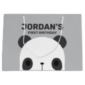 Niedlich Little Panda Bear Geburtstag Große Geschenktüte (Vorderseite)
