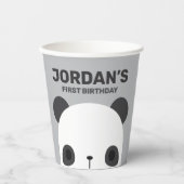 Niedlich Little Panda Bear Geburtstag Pappbecher (Vorderseite)