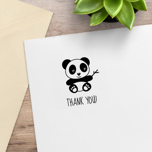 Niedlich Little Panda Danke, 1x1 Gummistempel