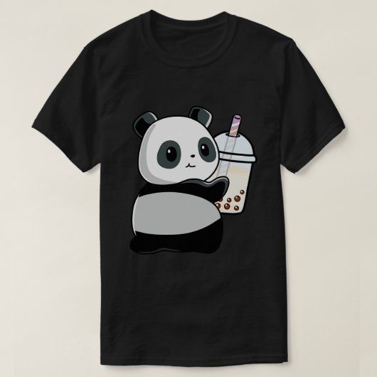 Niedlich Little Panda Lieben Boba 1 T-Shirt (Design vorne)
