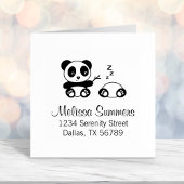 Niedlich Little Pandas-Adresse Permastempel