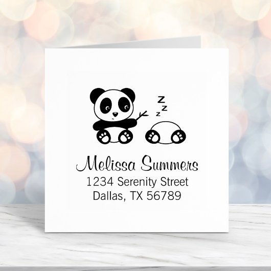 Niedlich Little Pandas-Adresse Permastempel