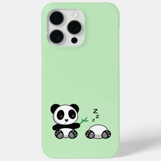 Niedlich Little Pandas auf Green Case-Mate iPhone Hülle (Rückseite)