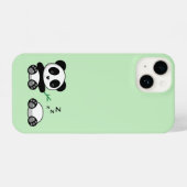 Niedlich Little Pandas auf Green iPhone Hülle (Rückseite (Horizontal))