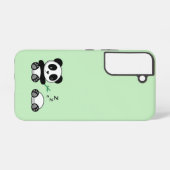 Niedlich Little Pandas auf Green Samsung Galaxy Hülle (Rückseite (Horizontal))
