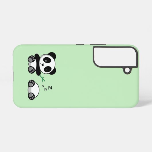 Niedlich Little Pandas auf Green Samsung Galaxy Hülle (Rückseite (Horizontal))