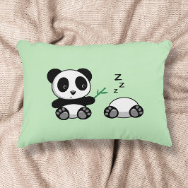 Niedlich Little Pandas auf Green Zierkissen
