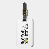 Niedlich Little Pandas auf White Gepäckanhänger (Vorderseite vertikal)