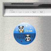 Niedlich Little Pandas Clean Dirty Magnet (In Situ (Geschirrspüler))