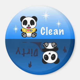 Niedlich Little Pandas Clean Dirty Magnet