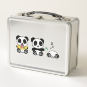 Niedlich Little Pandas Metall Brotdose (Vorderseite)