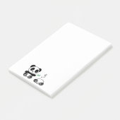 Niedlich Little Pandas Post-it Klebezettel (angewinkelt)