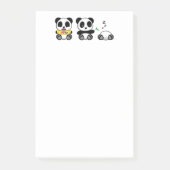 Niedlich Little Pandas Post-it Klebezettel (Vorderseite)