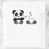 Niedlich Little Pandas Rechteckiger Aufkleber (Tasche)