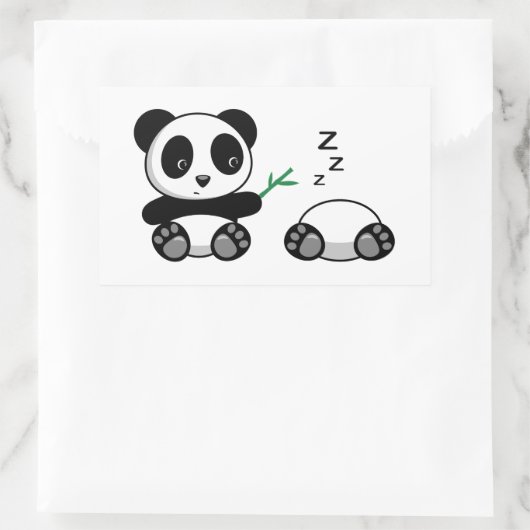 Niedlich Little Pandas Rechteckiger Aufkleber (Tasche)
