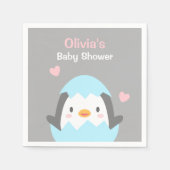 Niedlich Little Penguin Baby Dusche Party Napkins Serviette (Vorderseite)