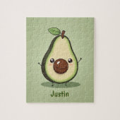 Niedlich Little Personalisiert Avocado Puzzle (Vertikal)