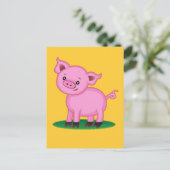 Niedlich Little Pig Postkarte (Stehend Vorderseite)