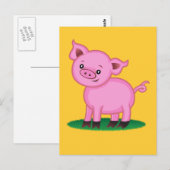 Niedlich Little Pig Postkarte (Vorne/Hinten)