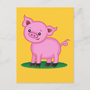 Niedlich Little Pig Postkarte