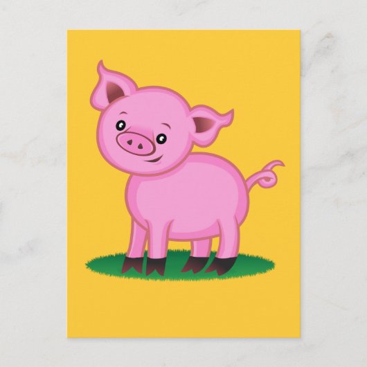 Niedlich Little Pig Postkarte (Vorderseite)
